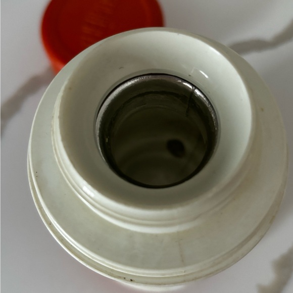 Retro Vintage Thermos King Seeley Plastic Orange Diamond - Half Pint 28A53 - Picture 7 of 10